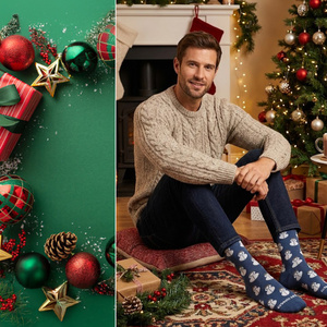 Șosete de Crăciun pentru un cadou