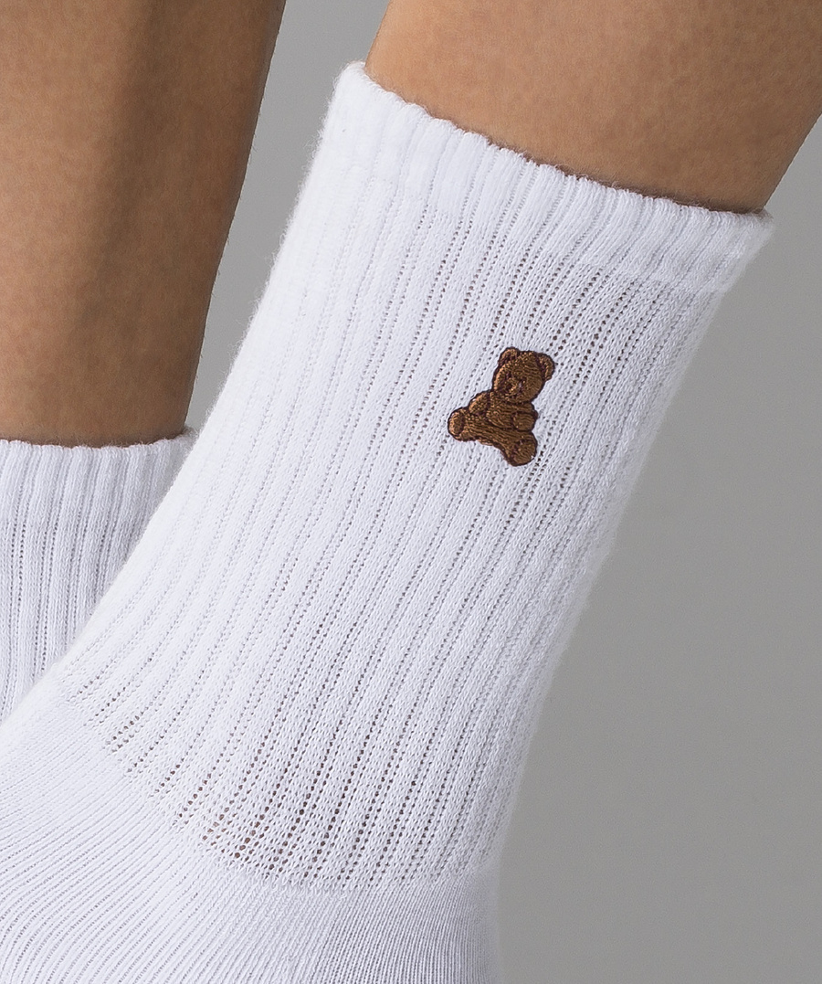 Șosete unisex din bumbac cu ursuleț de pluș