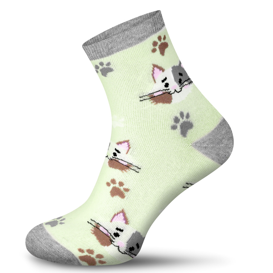 Șosete de bumbac pentru femei Pisici
