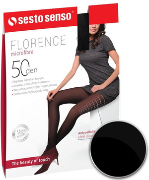 Colanți opaci 3D Florence pentru femei de la Sesto Senso - maschează elegant celulita.