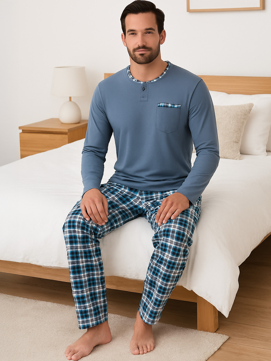 Piżama Męska Długi Rękaw JASIEK 2576/26