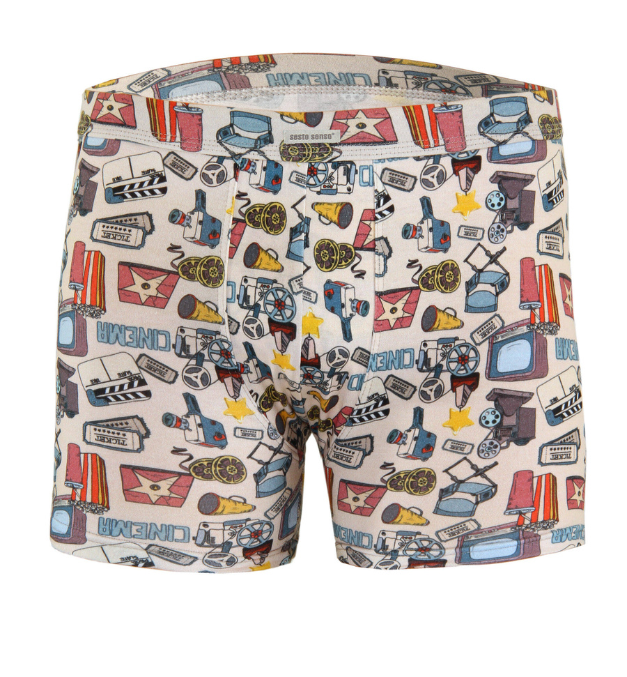 Pantaloni scurți boxeri din bumbac pentru bărbați în stil amuzant