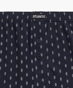 Pantaloni scurți boxer din bumbac gri marin pentru bărbați