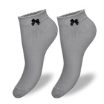 Stopki z kokardką 0859, Kolor Czarny, Rozmiar 37-41