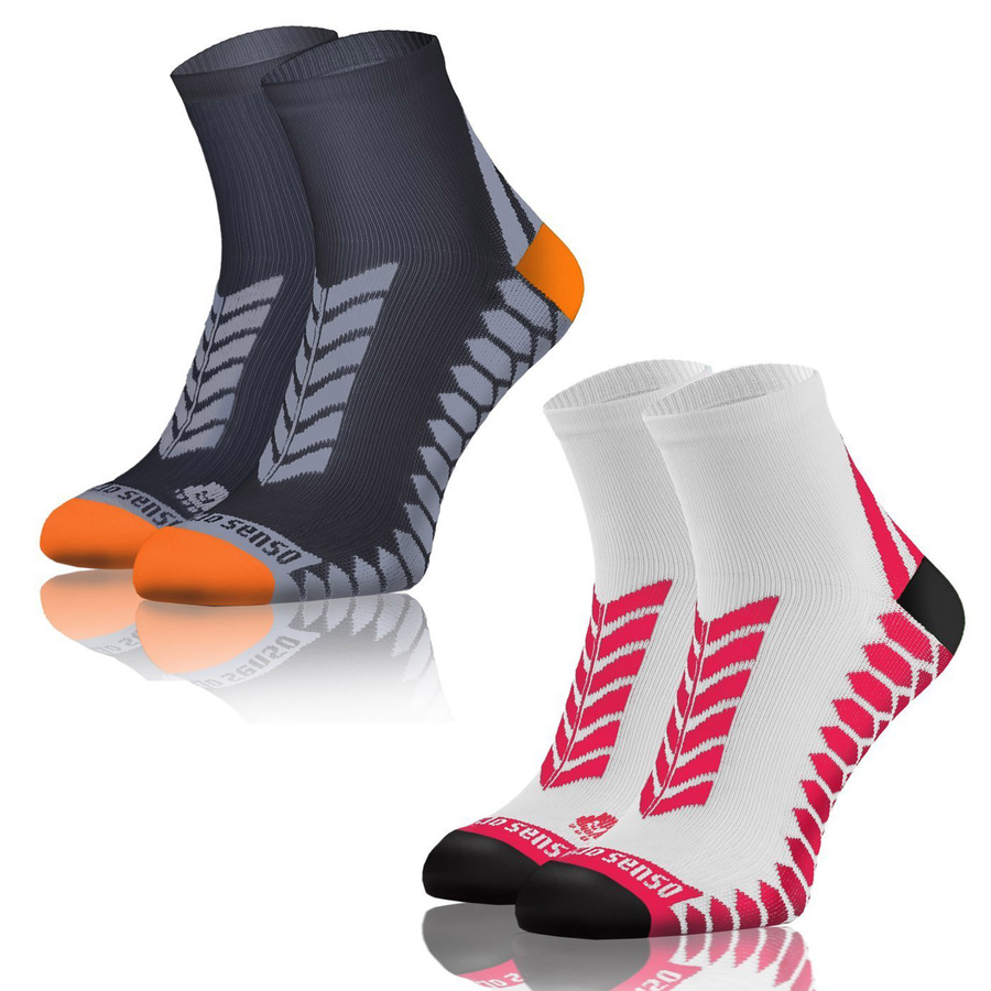 2x Bawełniane oddychające bezszwowe SKARPETY SPORTOWE SPORT SOCKS Sesto Senso