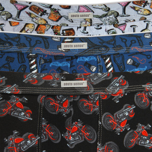 Pantaloni scurți boxeri din bumbac pentru bărbați, stil amuzant, 3-pack