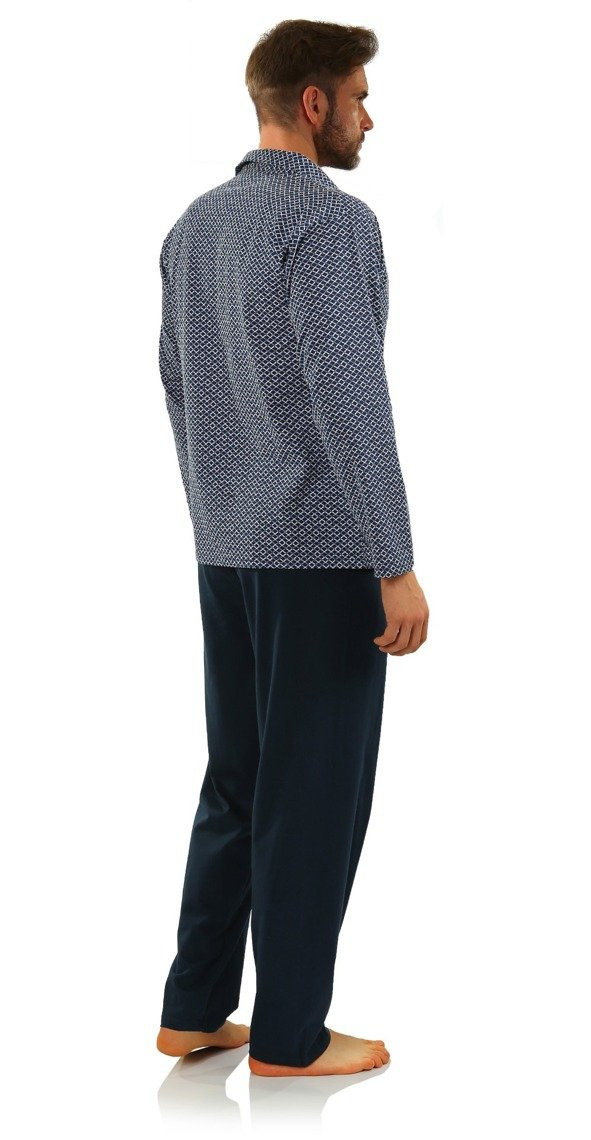 Piżama Męska Długi Rękaw Rozpinana 2385/15