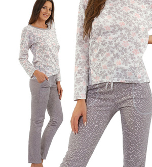 bawełniana piżama damska Agnieszka w kropki Sesto Senso