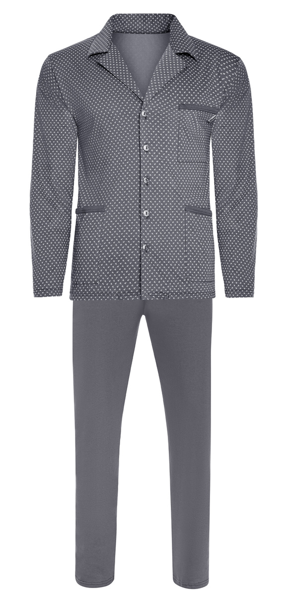 Rozpinana Piżama Męska Długi Rękaw