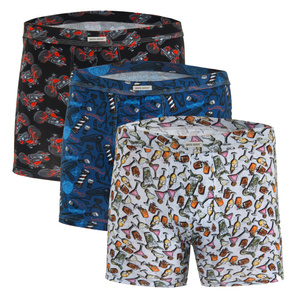 Pantaloni scurți boxeri din bumbac pentru bărbați în stil amuzant