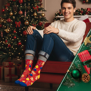 "Șosete de Crăciun din bumbac pentru bărbați"