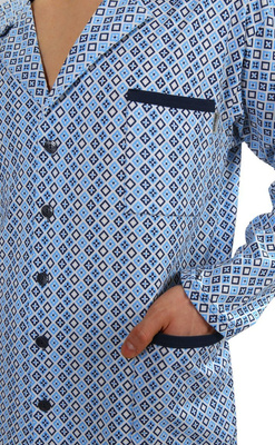 Piżama Męska Długi Rękaw Rozpinana 2385/15