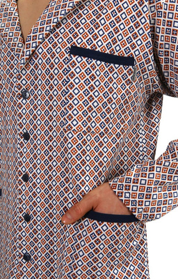 Piżama Męska Długi Rękaw Rozpinana 2385/15