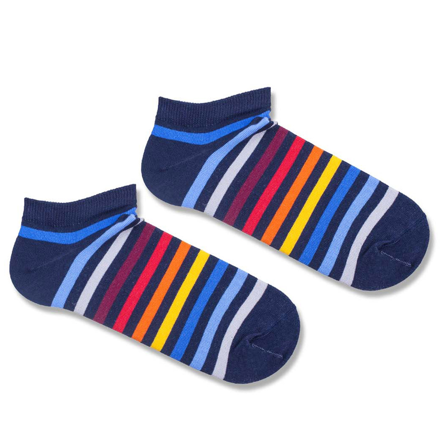 Șosete bărbătești din bumbac cu dungi colorate