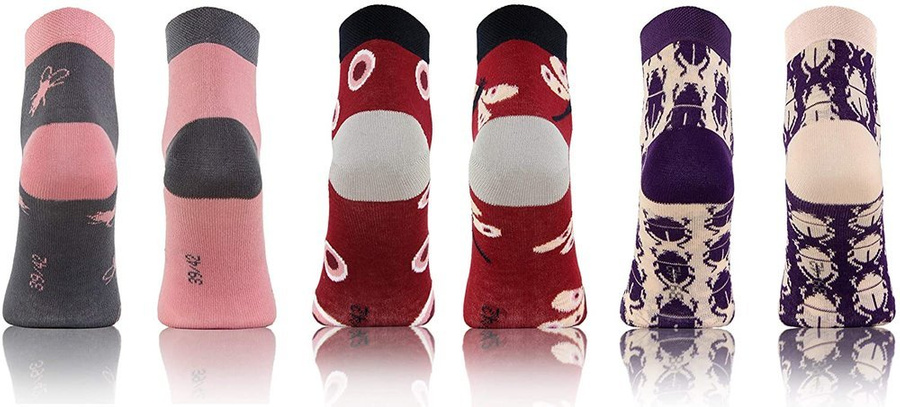 Șosete colorate Pachet de 3 șosete din cel mai fin bumbac