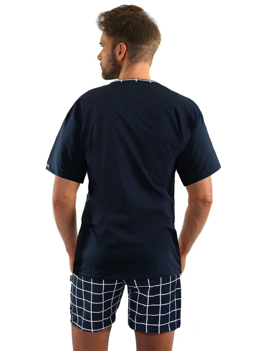 Pijama bărbătească Comfort din bumbac creponat