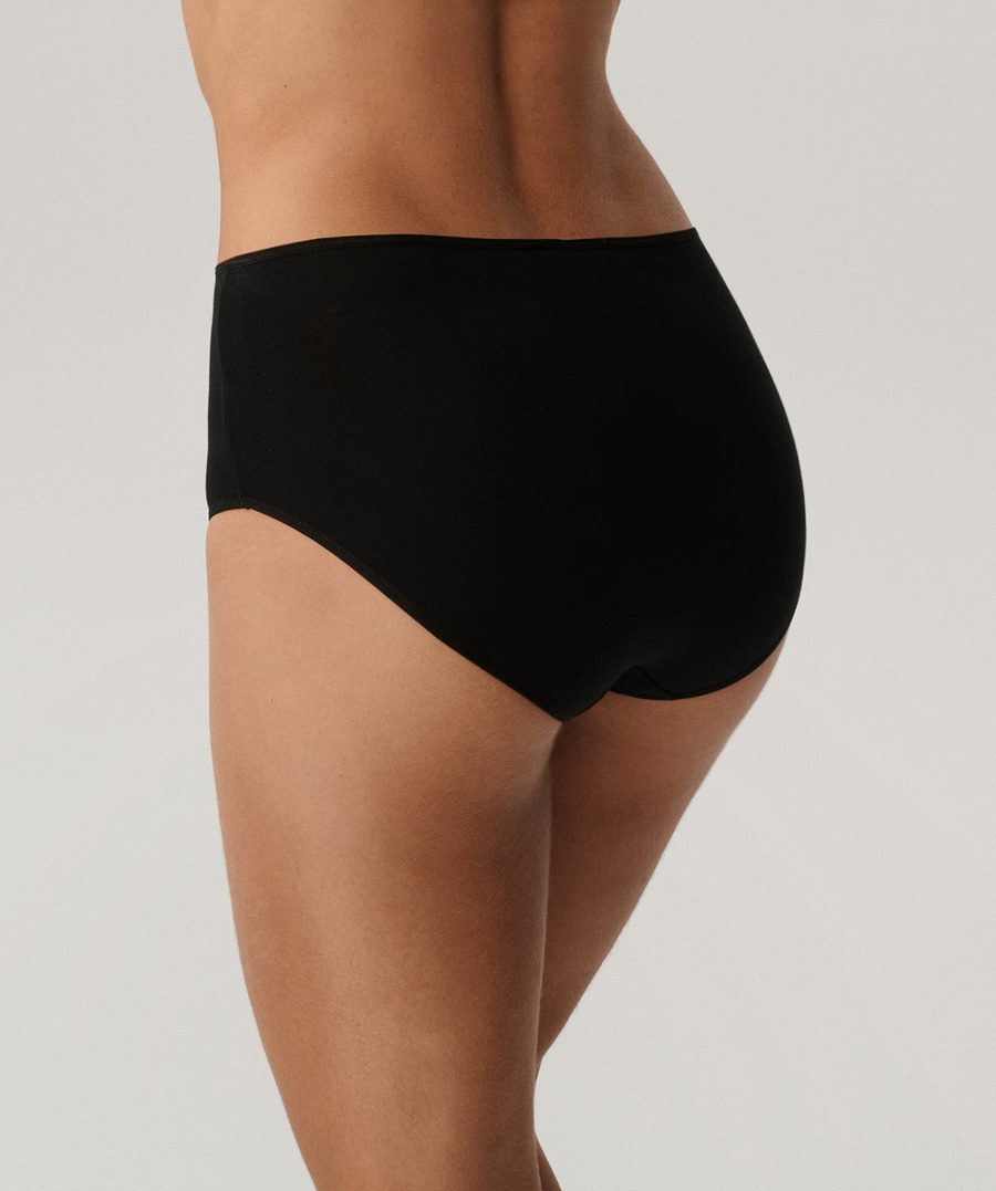 Bottoms maxi din bumbac negru pentru femei