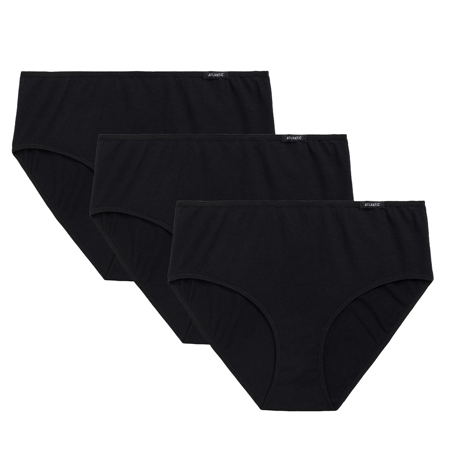 Chiloți clasici pentru femei din bumbac negru 3-pack