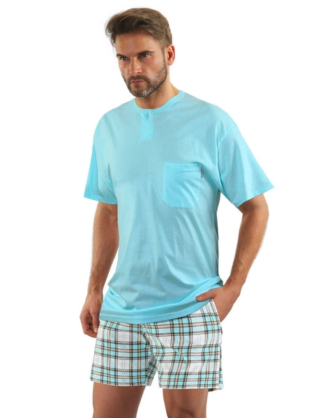 Pijama bărbătească Comfort din bumbac creponat
